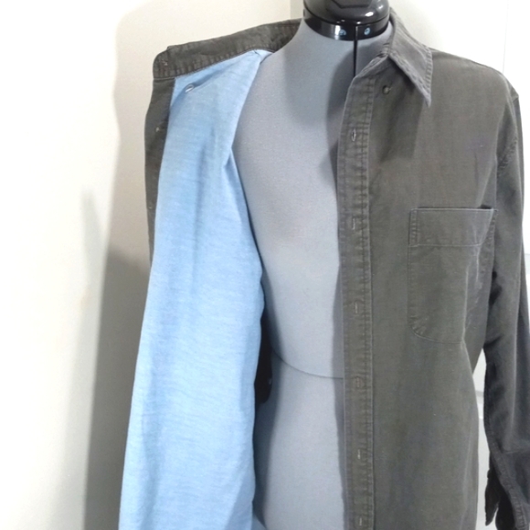 Cherokee Sz Med Shaket/shirt Olive Green with blue Inside - Picture 3 of 6